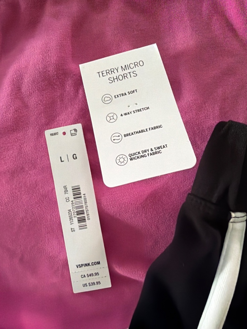 Lot of 2 PINK VS terry micro shorts medium and large - Picture 2 of 8